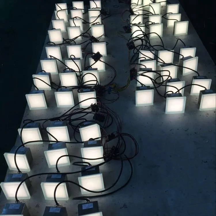 
Shenzhen paver recessed wall lights 20x20 IP67 led glass brick 
