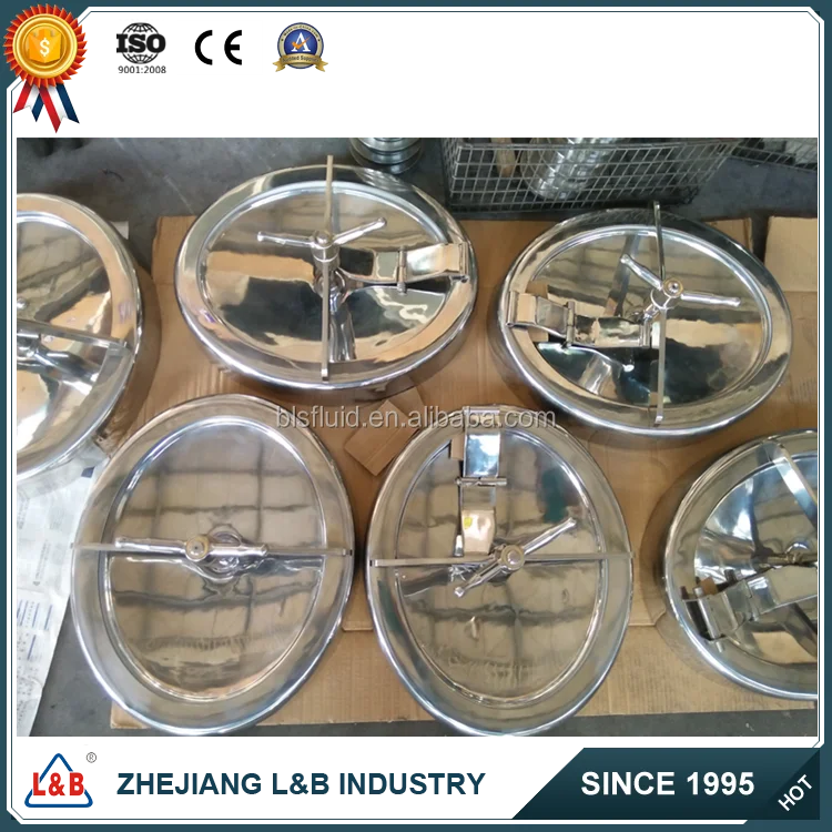 stainless steel tank parts circular square elliptic type pressure or non pressure hand-hole/Manhole Covers, customized man-way