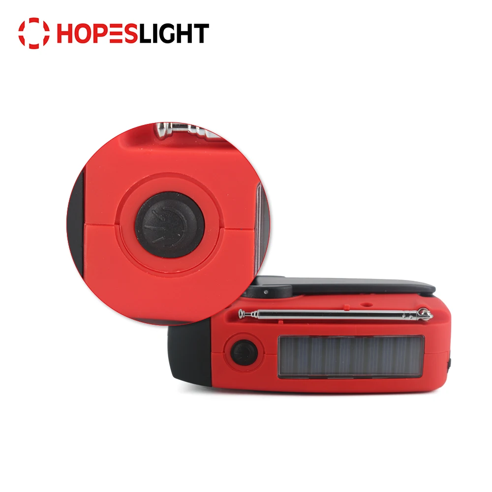 Outdoor Solar Hand Crank Radio with Emergency Flashlight, FM/AM/NOAA Weather Bank Radio, Power Bank Function