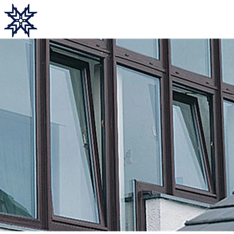 Modern Thermal Insulation Impact Resistant Black Frame Triple Glazed Windows