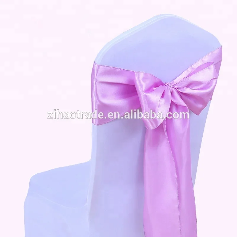 
wedding party banquet decoration burgundy satin chair sashes 