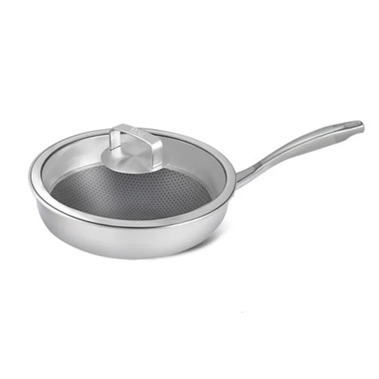 
Stainless Steel Stir Fry Cooking Pan Skillet Frying Pan 28cm 