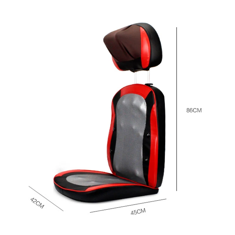 
Shiatsu Back Neck Massager Chair Seat Massage Cushion with Heat Rolling Deep Tissue Kneading for car home office 
