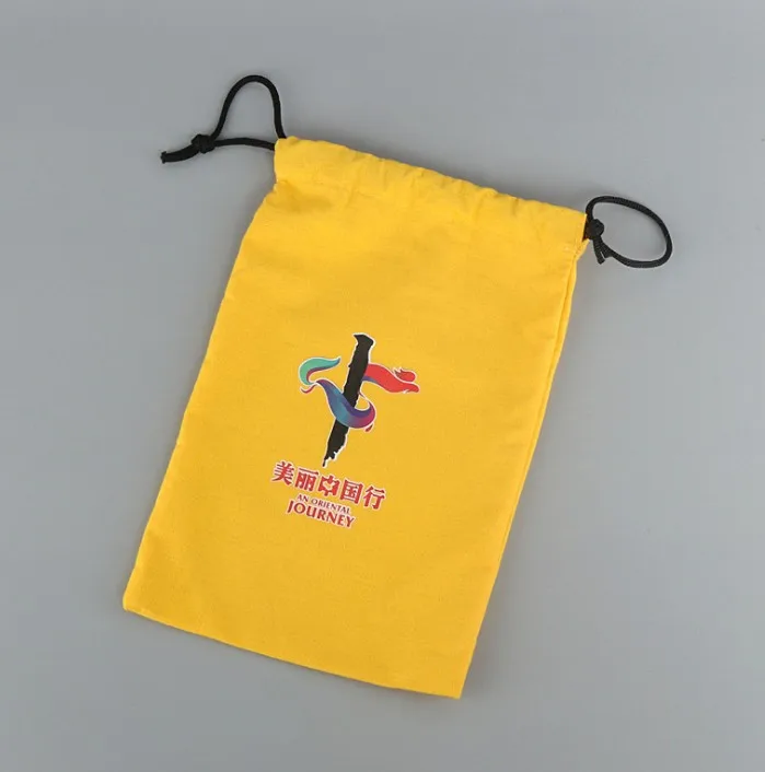 Пакеты из переработанного холста на шнурке для упаковки риса