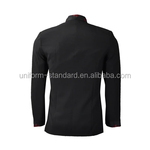 Customized logo long sleeve design hotel receptionist uniform hotel staff uniform