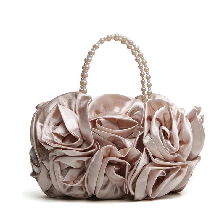 
Online Shop Beads Handle Women Clutch Purses Stylish Bride Hand bag 