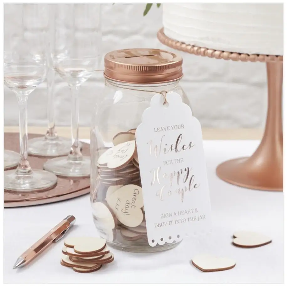 
Wishing Jar in Alternative Wedding Guest Book for favor 