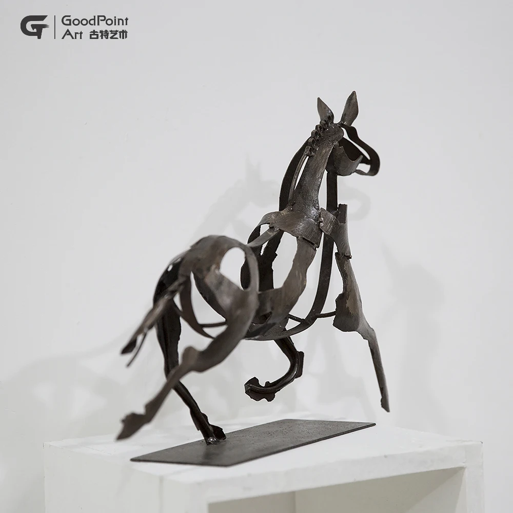 
innovative products 3d vintage office decor souvenir horse art sculpture metal handmade 