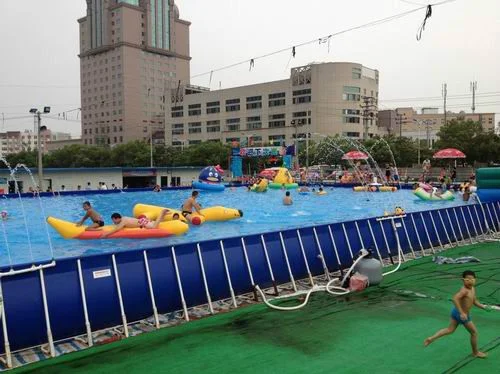 Outdoor large water park steel frame PVC swimming pool steel frame pool