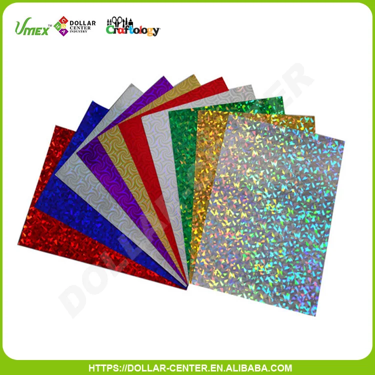 10pk greeting card hand make wholesale purple holographic paper set