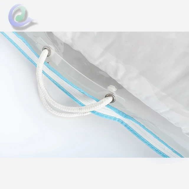 Custom Order Transparent PVC Pillow Bag With Handle And Zipper