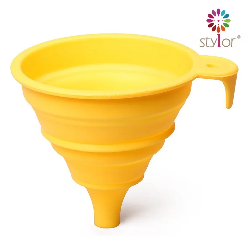 Factory directly sale silicone  collapsible kitchen funnel  folding  silicone  funnel