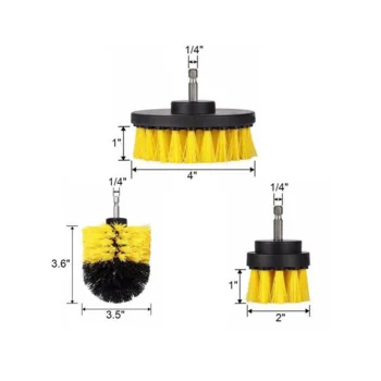 
Free-Sample Plastic Electric Drill Brush Kit Round Cleaning Brush For Carpet Glass Car Tires Scrubber Drill Tool Kit brush set 