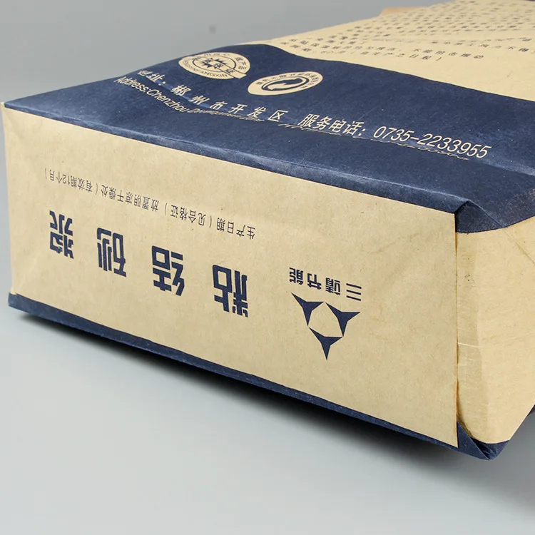 50kg 25kg block bottom valve pp with brown white kraft paper laminated bag for mortar Cement Putty Powder Adhesive