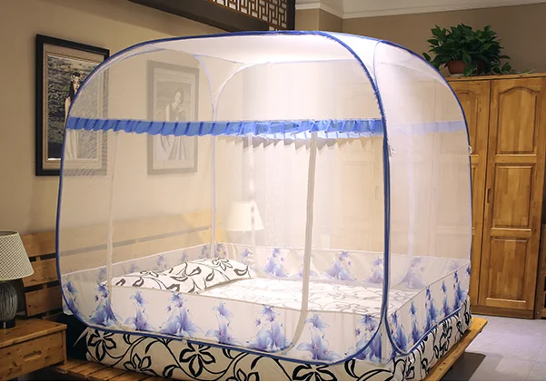 Foldable Automatic Installation Yurt Mosquito Nets  Insect Pop Up Tent Curtains for Beds Bedroom Decor