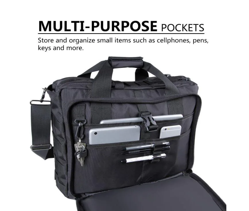 Сумка-мессенджер Мужская для ноутбука 17 дюймов, Многофункциональный тактический портфель, Сумочка на плечо для компьютера