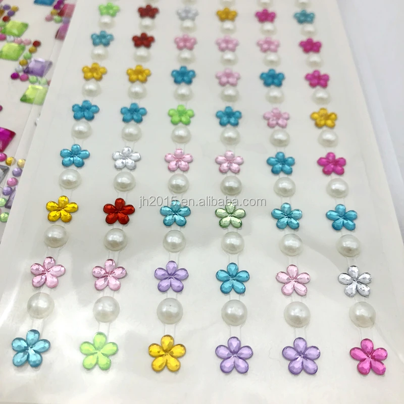 Assorted Size Self-Adhesive Rhinestone Bling Craft Jewels Crystal Gem Stickers