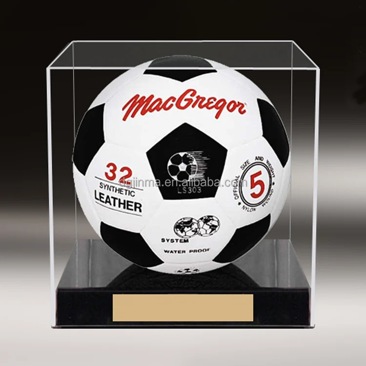Free Design Custom Free Standing Soccer Ball Display Base Stand For Acrylic Box