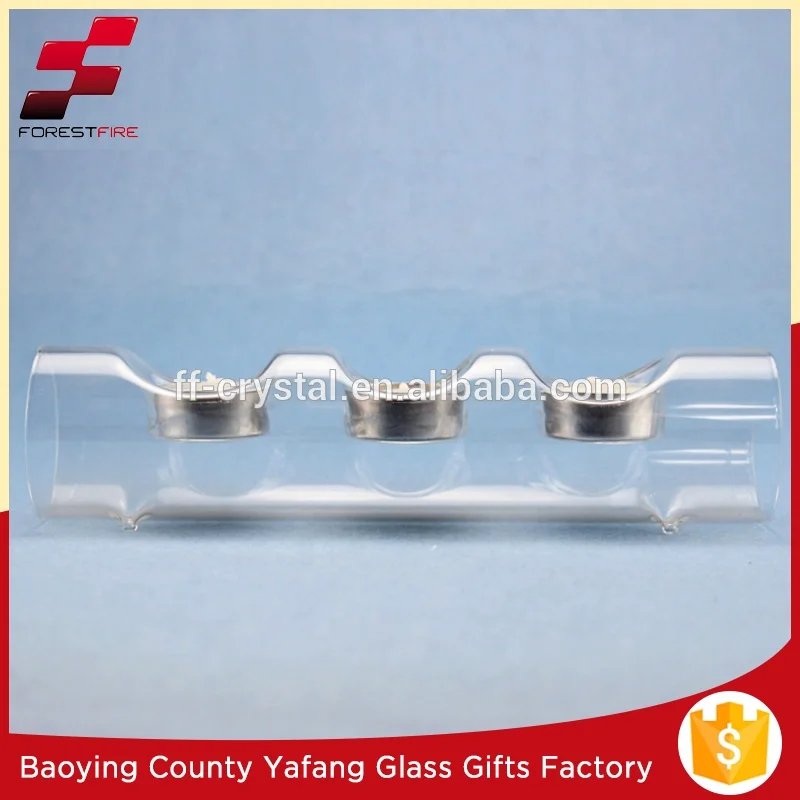 Factory Hand Made Transparent Glass Tealight Holder/Clear Glass Tealight Holder/Tealight Holder Glass for Large Party Supplier