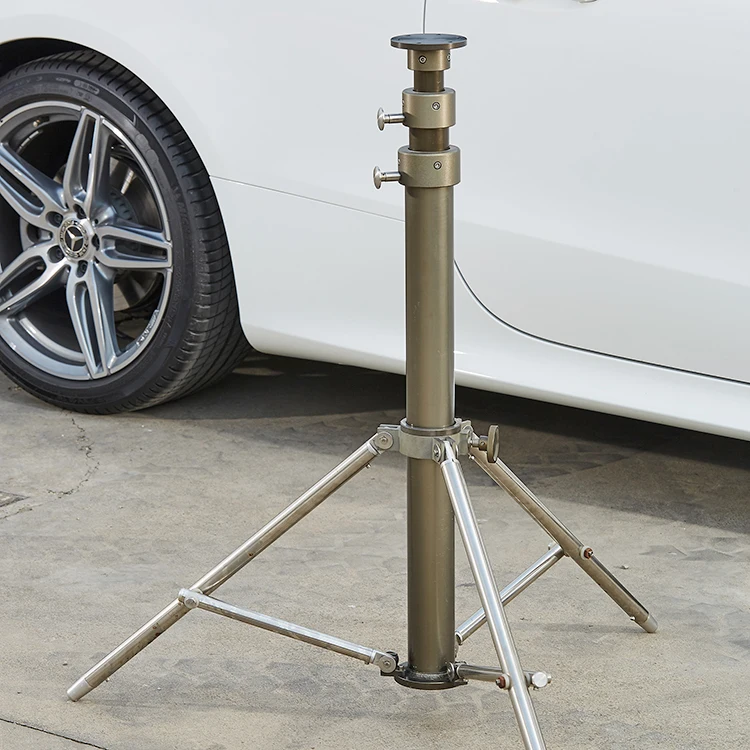
Locking antenna mast Pneumatic telescopic mobile tripod hard anodizing communication pole 