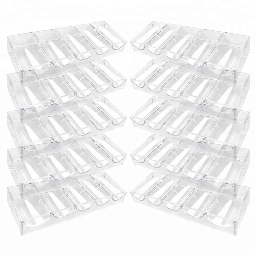 Clear Acrylic Poker Chip Rack-Holds 100 Chips