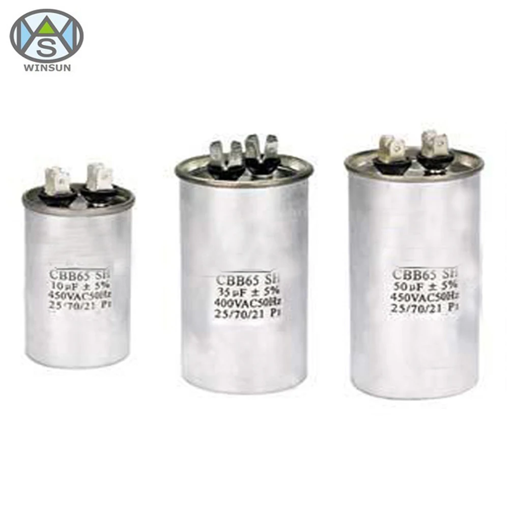 CBB65 AC Capacitor Metallized Polypropylene Motor Run Capacitor