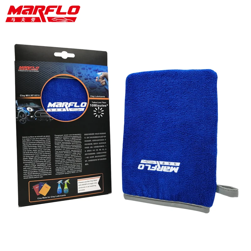 Marflo Detailing Magic Clay Glove Nano And Microfiber Clay Bar Mitt For Car Cleaning