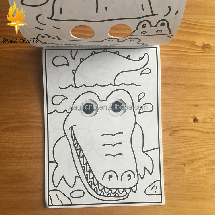 Custom Child googly eye coloring book for kids