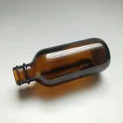 60ml brown Boston glass bottle with dropper cap and perfume spray tip