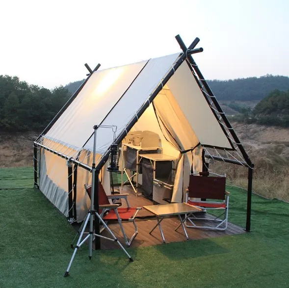 Glamping Dubai beach project mini luxury camping double Layers Single Room Luxury Hotel Permanent tent outdoor adventure tent
