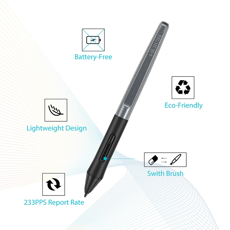  Графический планшет Huion H1060P для рисования 8192 уровней emr с безбатарейным стилусом и функцией