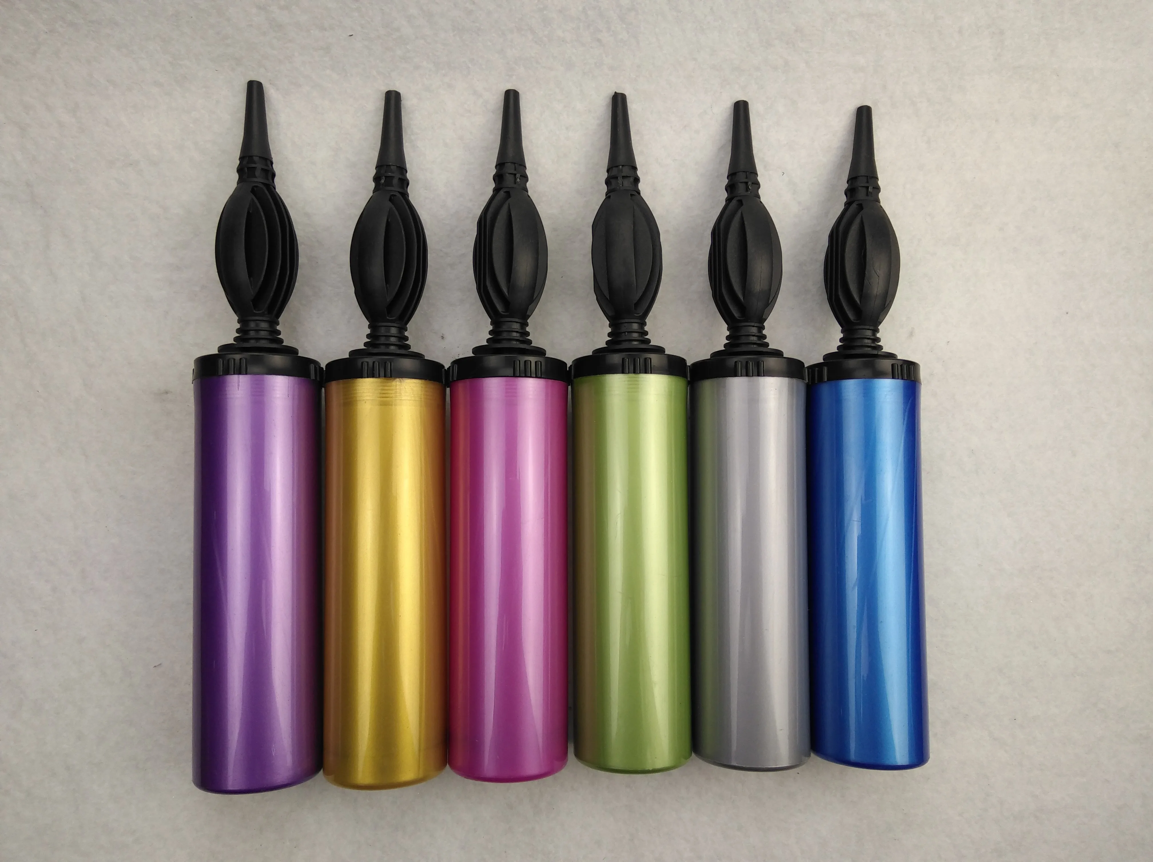 2019 china supply new products metallic color plastic hand pump air balloon pump for wedding decoration