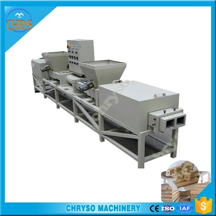 Automatic 3 heads wood Sawdust Pallet Block Making Machine