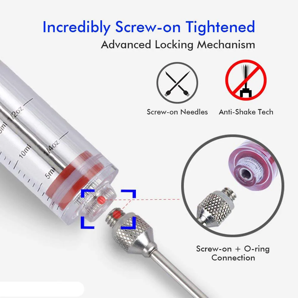 1OZ Meat Marinade Injector Syringe, Poultry Food Chicken Turkey Injector Kit