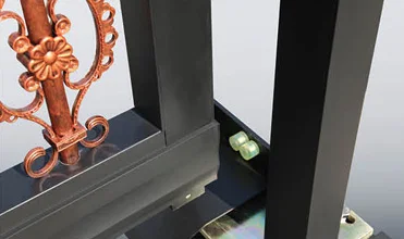 Modern sliding walk through gate motor italy automatic galvanized iron sheet channel gate model design