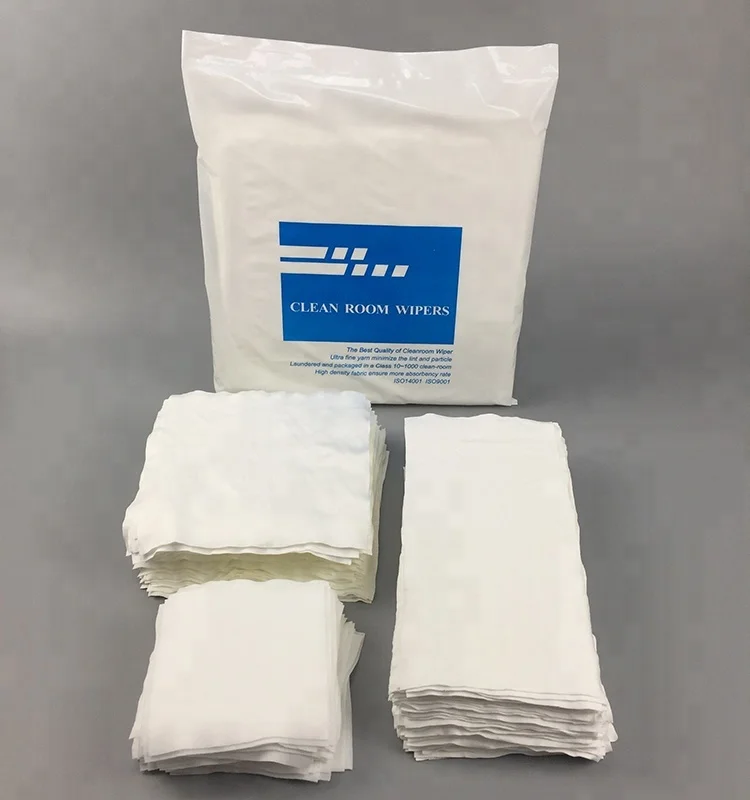 
1000 Class 6x6 inch 180gsm 9095 Lint Free Industrial Clean Cleanroom Wiper Microfiber Wipe Cloth 