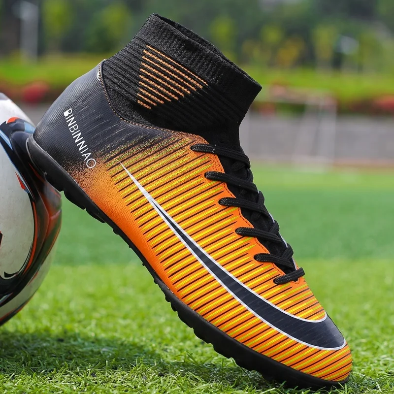 Man made training cheap custom made football cleats soccer boots