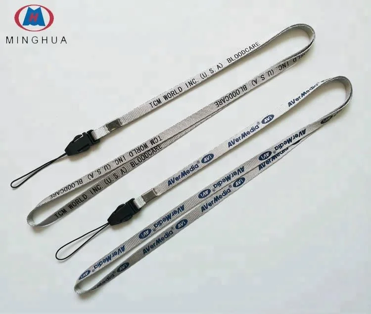 
SGS standard printing mobile phone case neck strap with aero buckle 