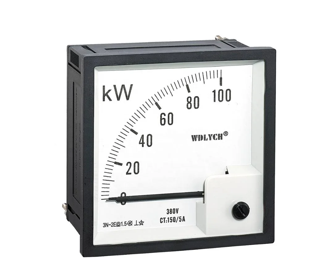 
3P4W Unbalanced Load Square Type Analog Power Meter 