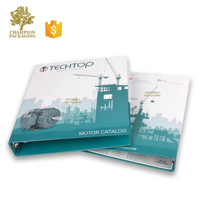 Прочная ткань/бумажной обложкой 3 записная книжка с кольцевым механизмом с изготовленным на заказ логосом