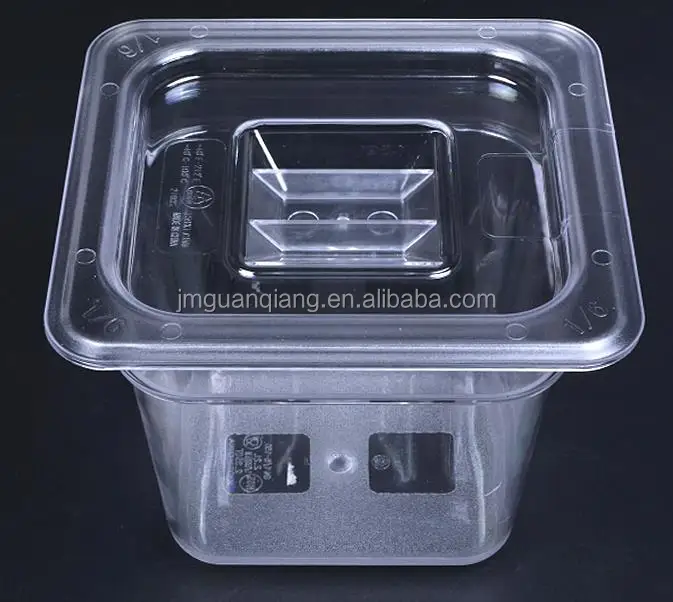 food grade approved 1/6 size polycarbonate food container restaurant gn pan