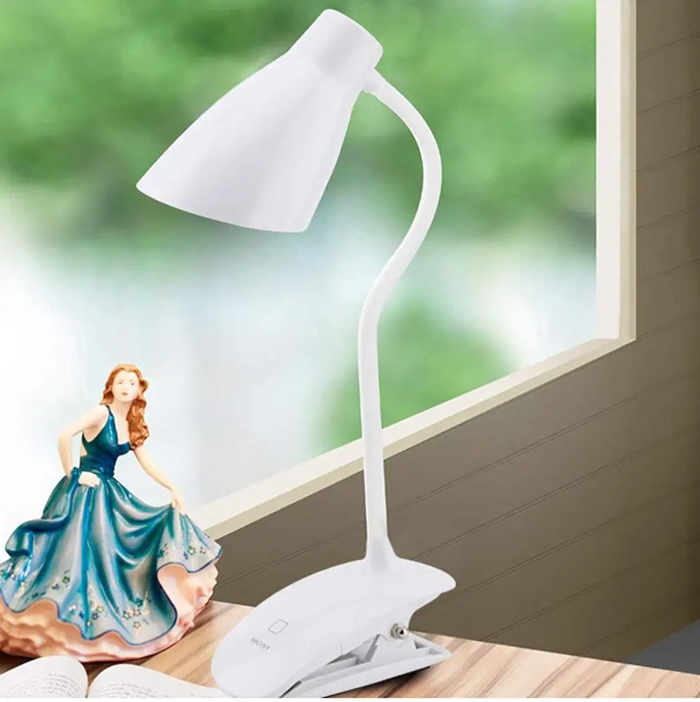 
Modern Cordless Gooseneck LED Desk Reading Lamp 3-Level Dimmable Cute Table Light Eye Protection Lighting 