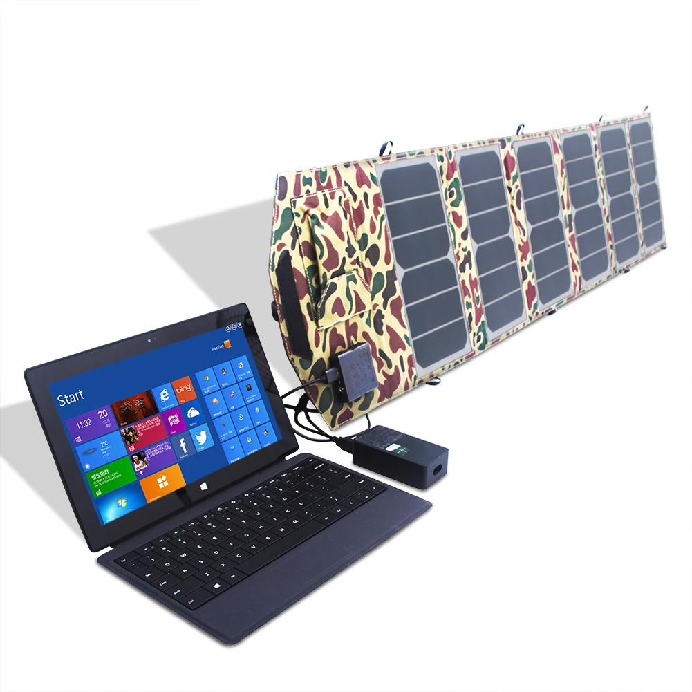 
Portable 39W Portable Sunpower Folding Solar Panel Charger with dual voltage controller Outdoors 