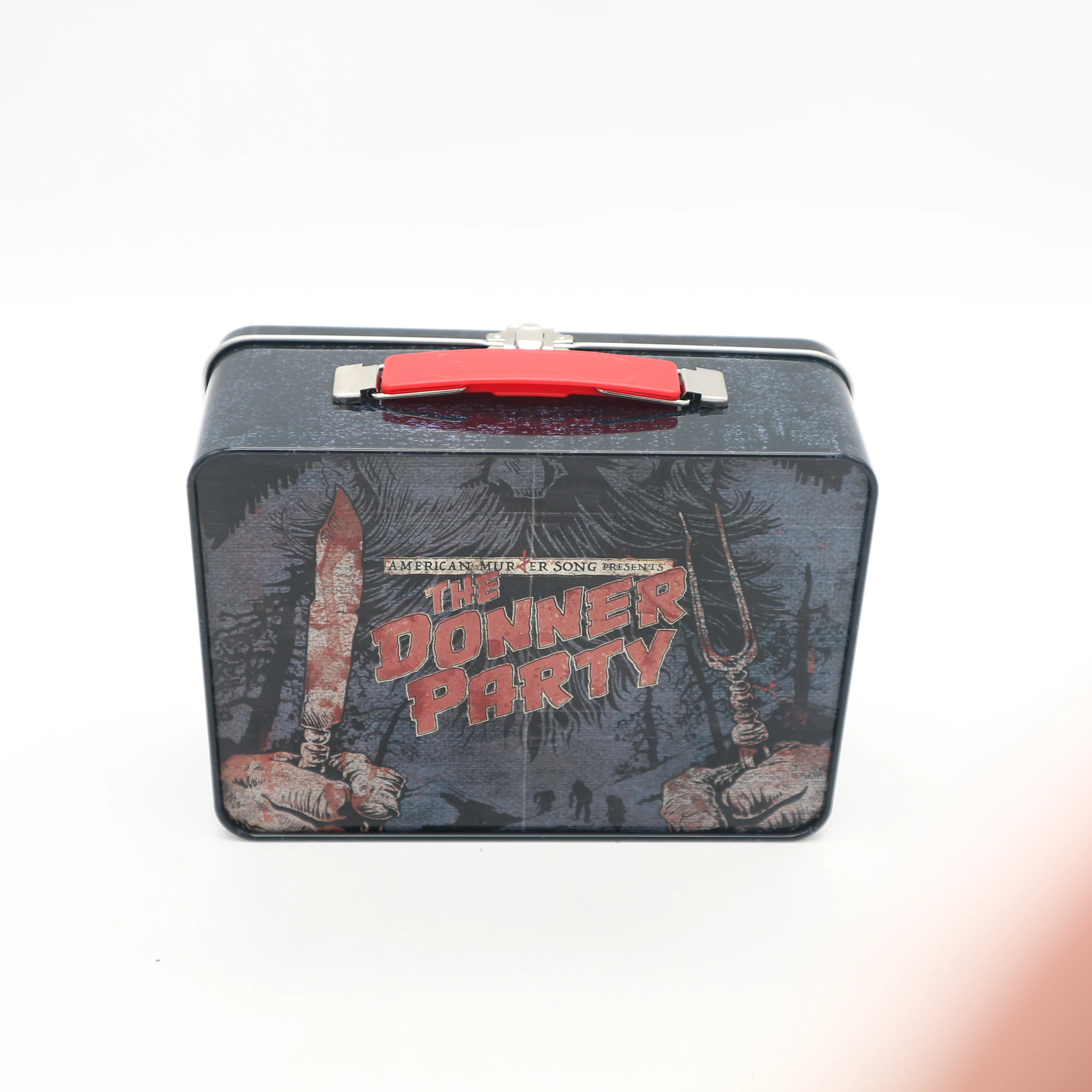 Cheap lovely kids food candy packaging lunch metal tin box with lock and key