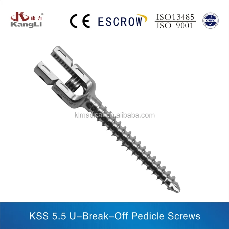 
5.5mm rod Pedicle Screw Spinal Fixation System spine surgical implant 
