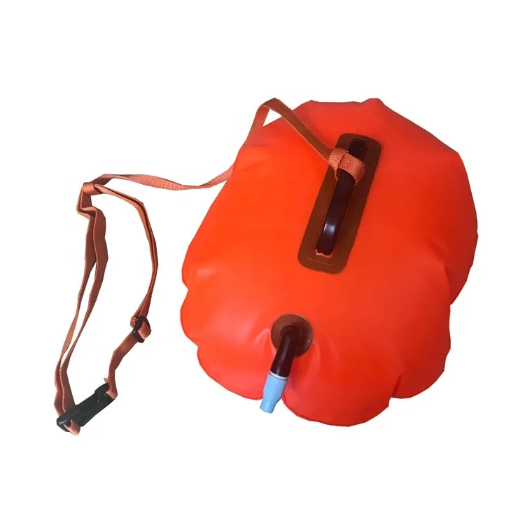 
ultralight bubble swim safety buoy for open water swimmers, triathletes 