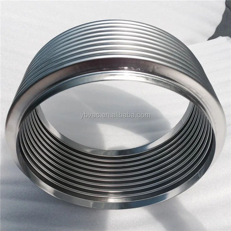 250 metal bellows components compressible with pipe end,thin wall