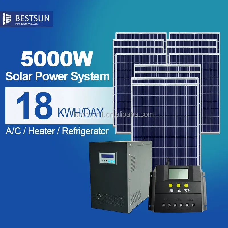 5000W solar panel kits poly 250W solar power supply for home appliances solar energy products