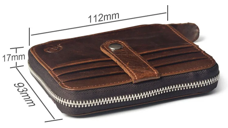 Thin Billfold Vintage Wallet Men Money Clips Genuine Leather Clamp for Money Holder Credit Card Case Cash Clip 12 Card Pocket