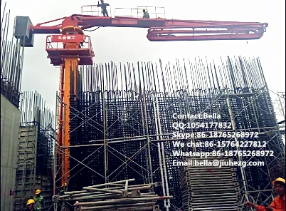 High quality! 28m 32m 33m 36m Hydraulic Self Climbing Floor Climbing Concrete Placing Boom